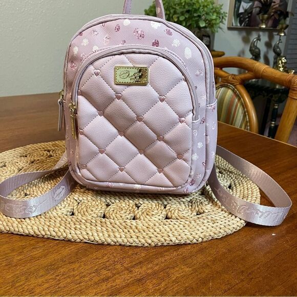 NWOT Luv Betsey Johnson Women\'s Quilted Lilac Purple Vienna Backpack main image 12